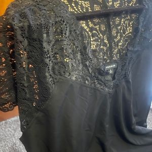 Torrid black lace top blouse size5